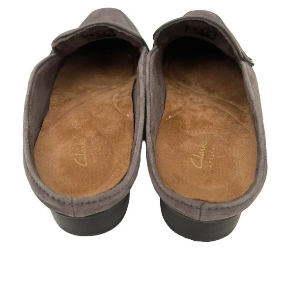 Clarks Keesha Donna Gray Suede Mule Shoes Size 7.5 M - Picture 9 of 10